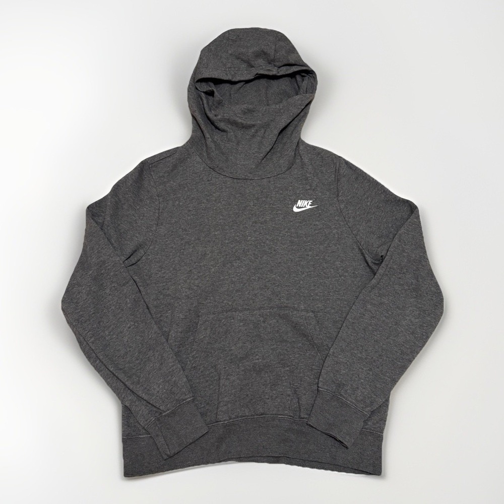 Nike Women's Pullover funnel neck Gray Hoodie Medium Lounge‎ Gym Fitness Active